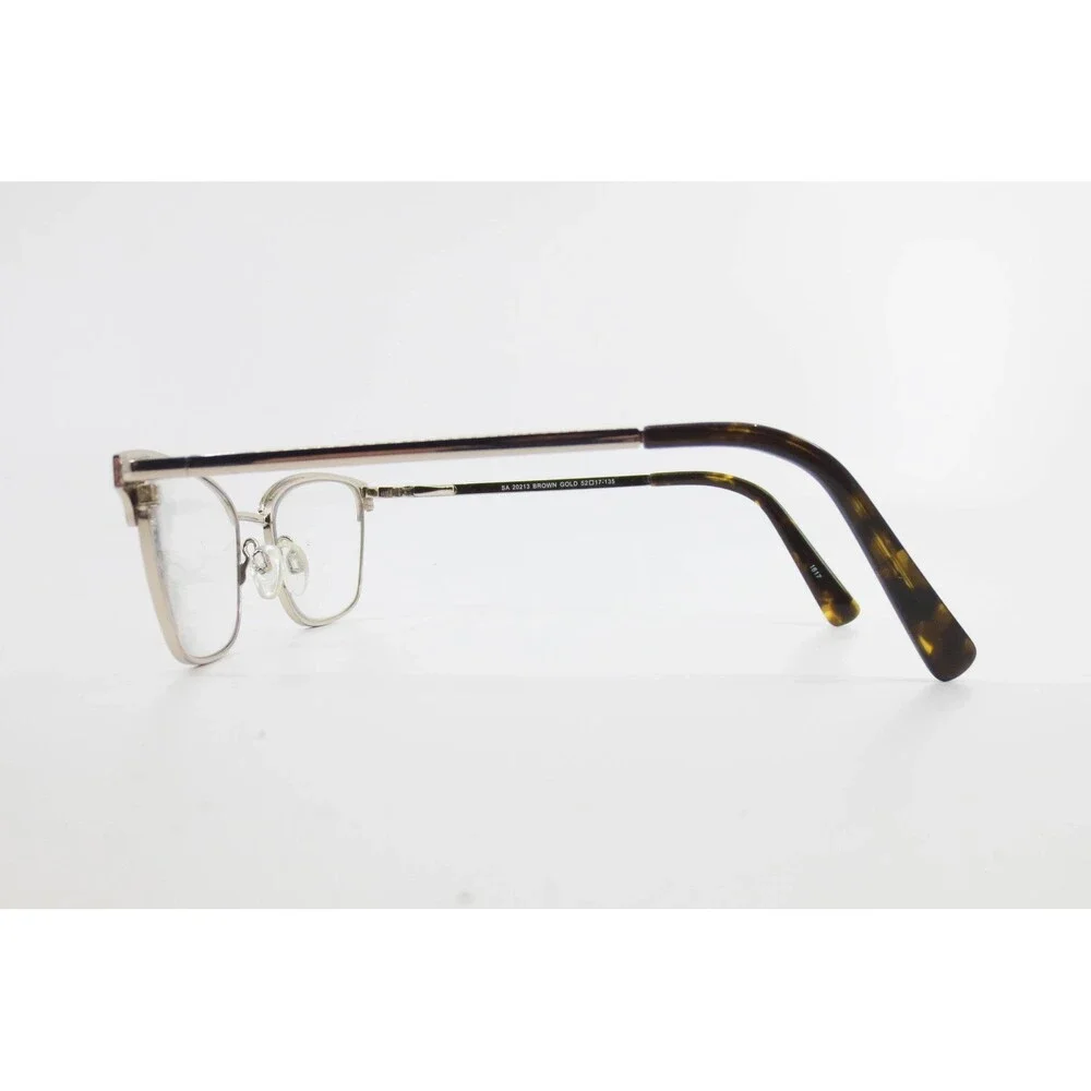 Salsa SA 20213 Brown Gold Tortoise Rectangular Eyeglasses Frames 52-17-135